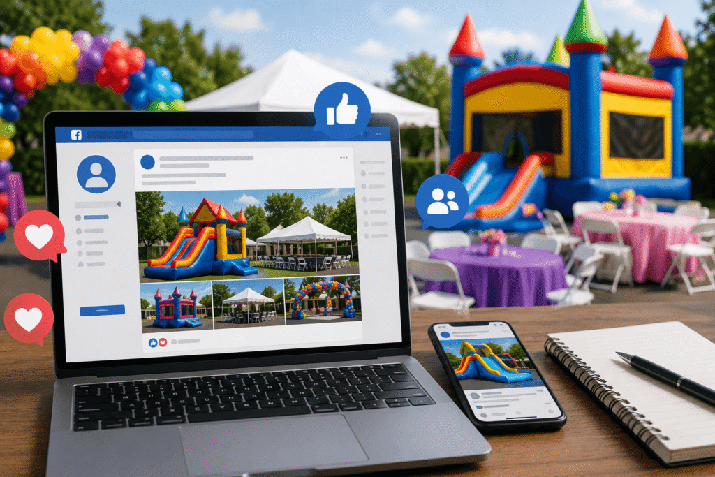 facebook ads party rental company