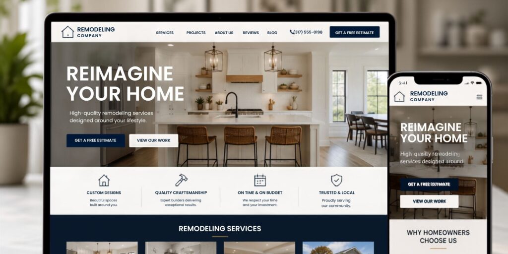 Remodeling Company Website Design