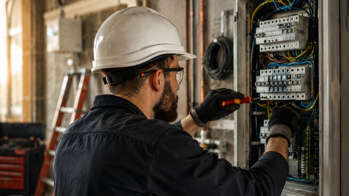 Electrician lead generation pipeline illustration