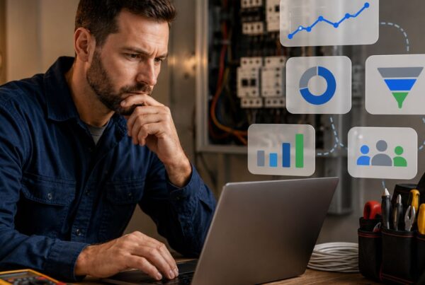 Electrician marketing with ad targeting dashboard